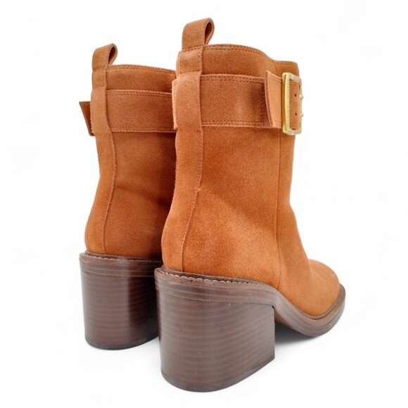 Vince Camuto Women's Size 9 M Warm Caramel Bembonie Stacked Heel Ankle Bootie - Picture 9 of 15